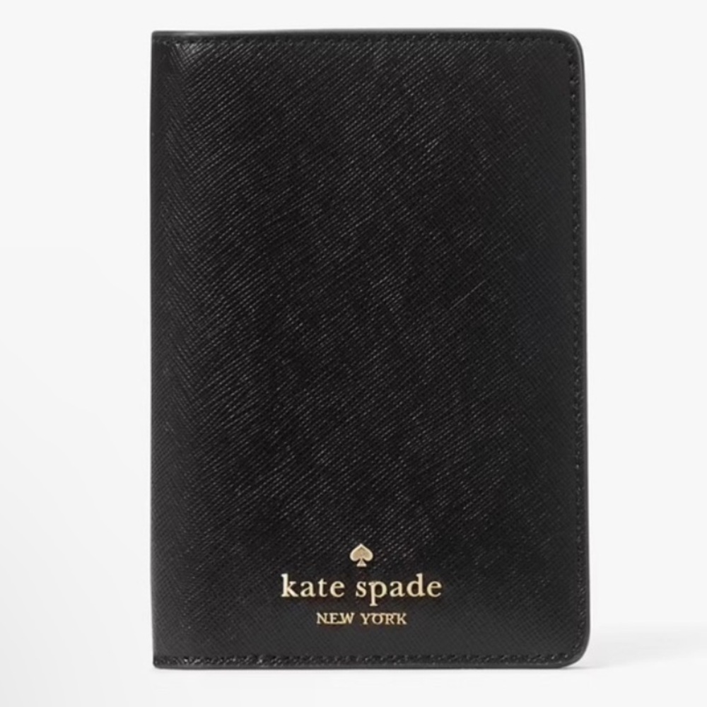 Kate Spade Black Madison Passport Holder NWT Retail:$99